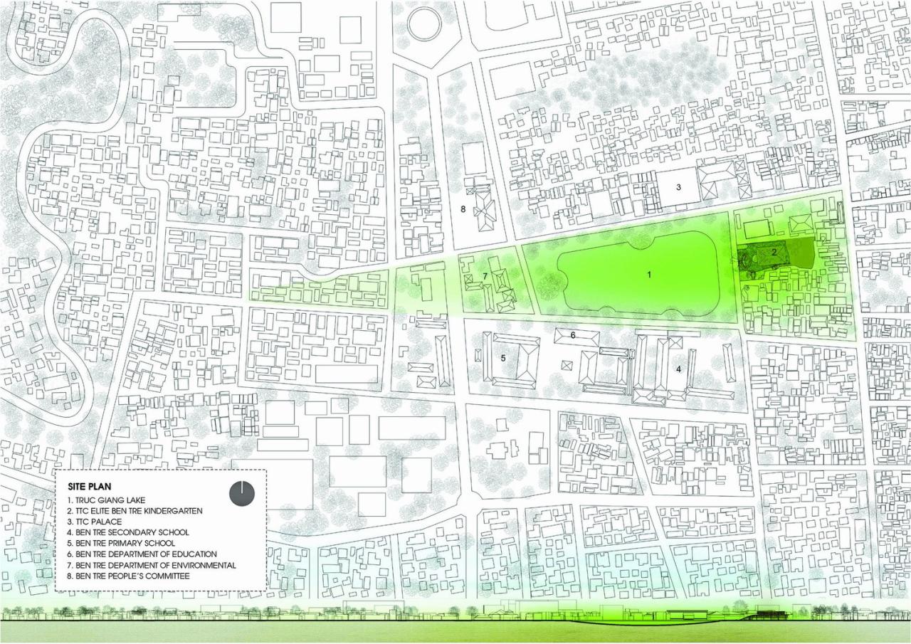 BIM建筑|山坡下的秘密基地：TTC Elite Ben Tre 幼儿园 / KIENTRUC O