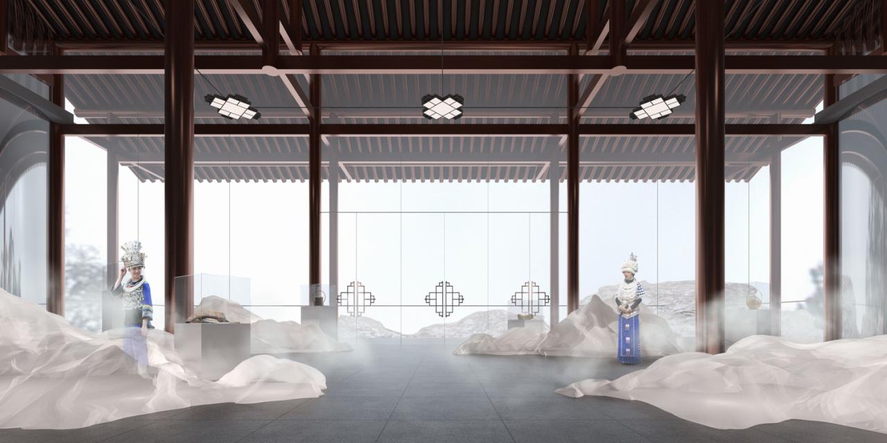 BIM建筑|雷山云屋：西江千户苗寨文化中心方案设计 / 外行建筑