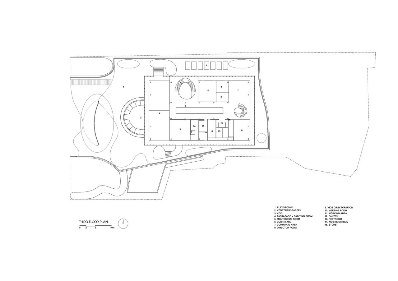 BIM建筑|山坡下的秘密基地：TTC Elite Ben Tre 幼儿园 / KIENTRUC O