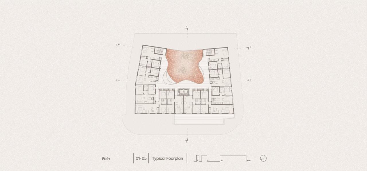 BIM建筑|飘带一般的中央公寓楼 / HQ Architects