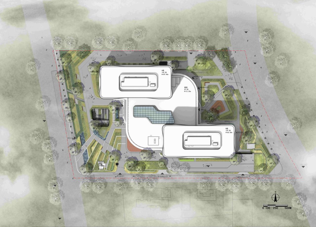 BIM建筑|流动立面平衡方正体量：南京金地威新 ▪ 雨花创新中心 / 成执设计