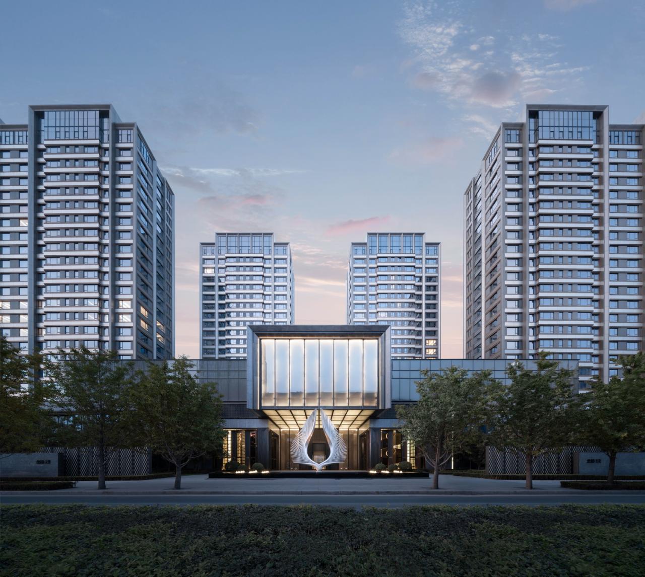 BIM建筑|奢居、从雅、极简 ： 沈阳龙湖 · 天奕 / 成执设计