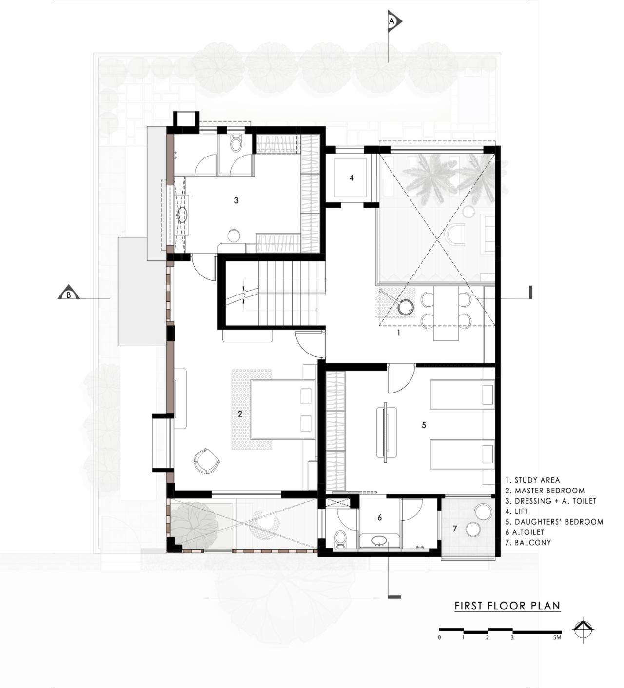 BIM建筑|三代同堂之家：Samruddhi 住宅 / AANGAN Architects