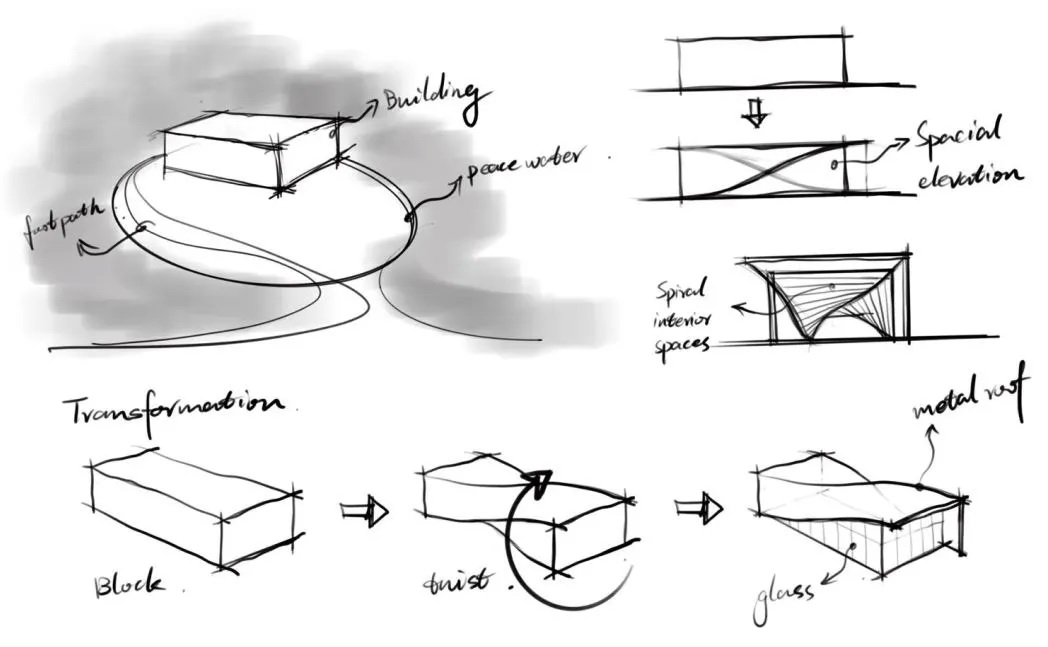 BIM建筑|武汉城建 · 花山印象：旋扭的动感 / 成执设计