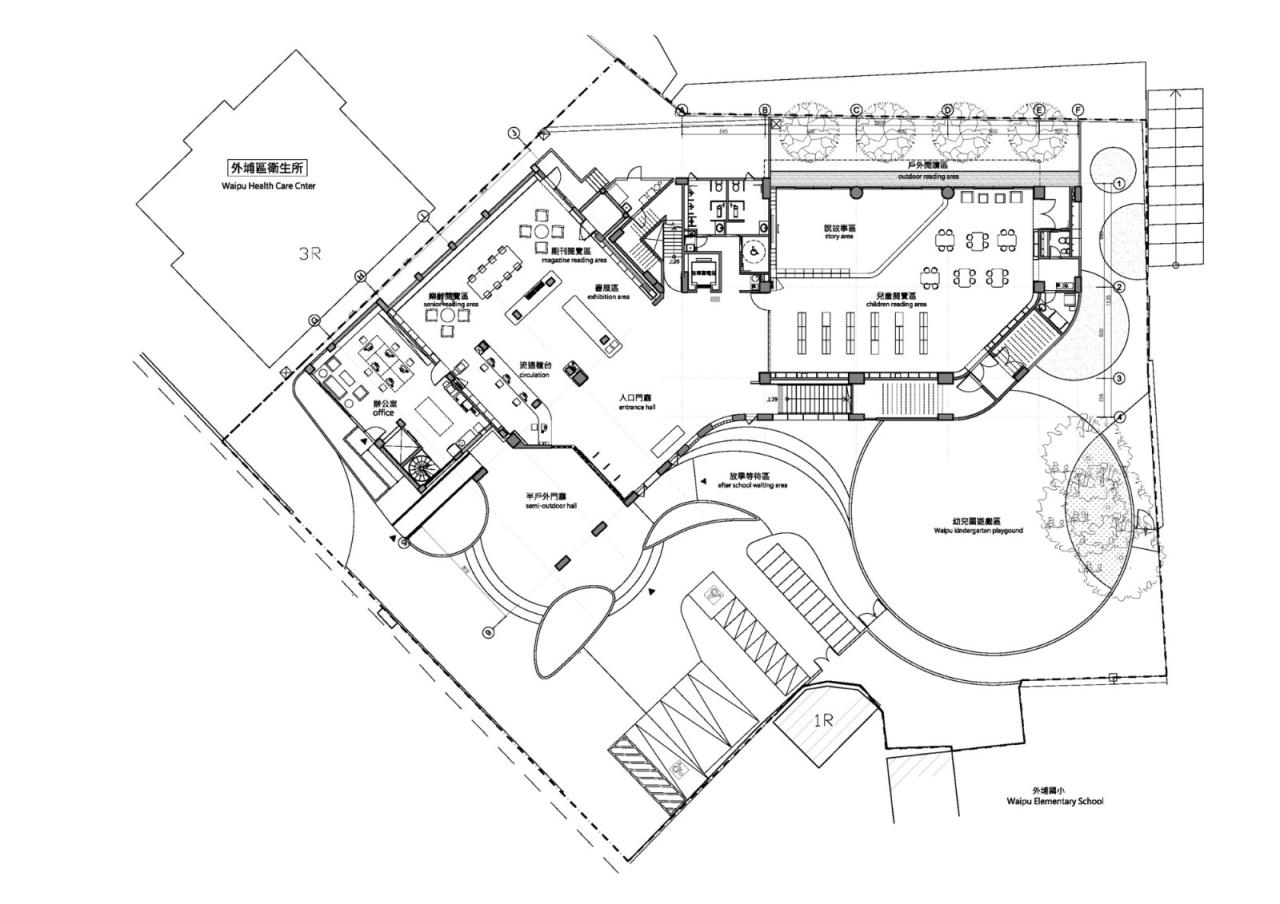 BIM建筑|台中公共图书馆外埔分馆扩建 / 大秝设计