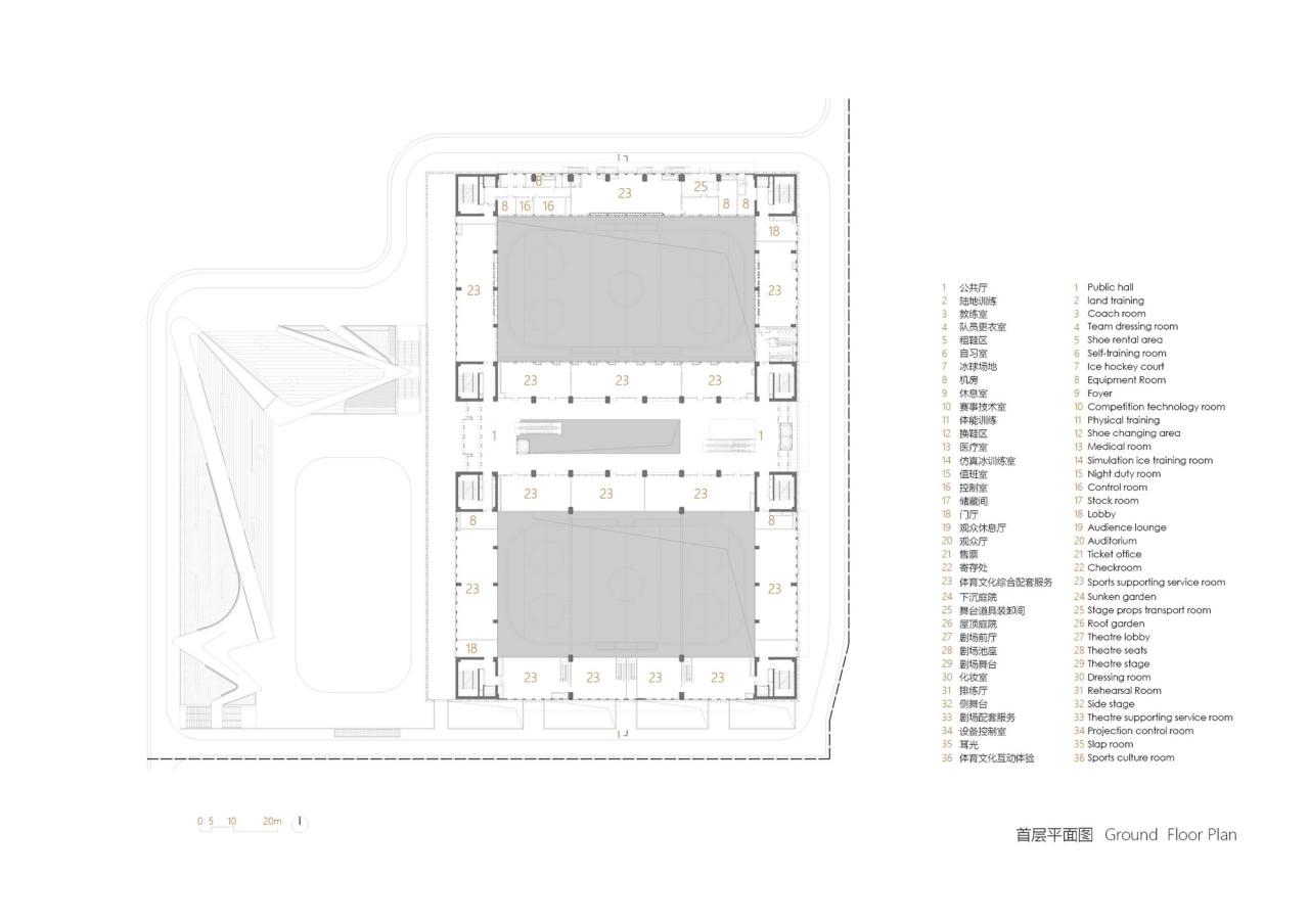 BIM建筑|北京五棵松冰上运动中心 / 朱小地工作室