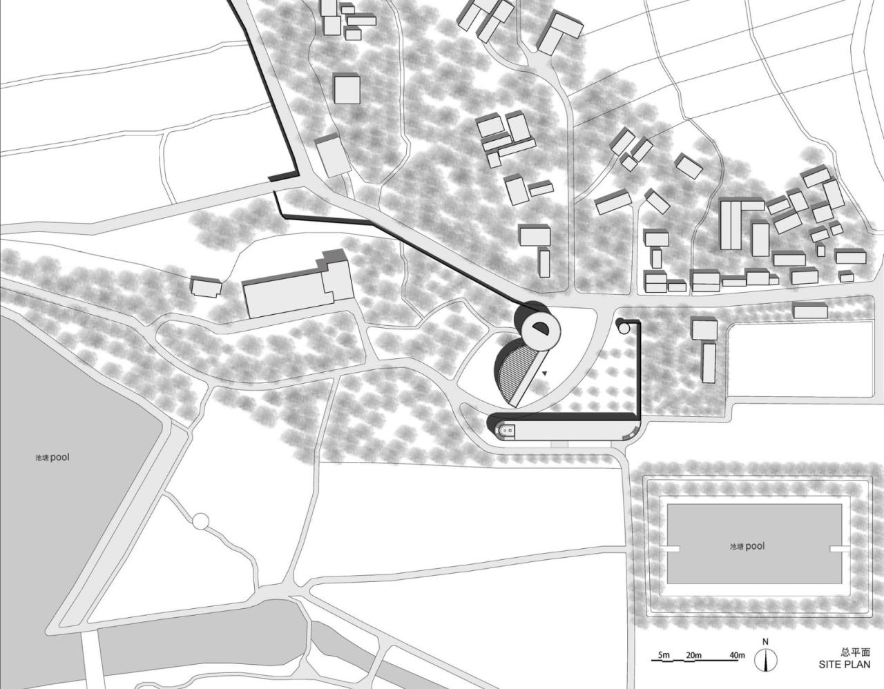 BIM建筑| 李子沟村红砖自然礼堂 / KEYWORKS + 礽建筑