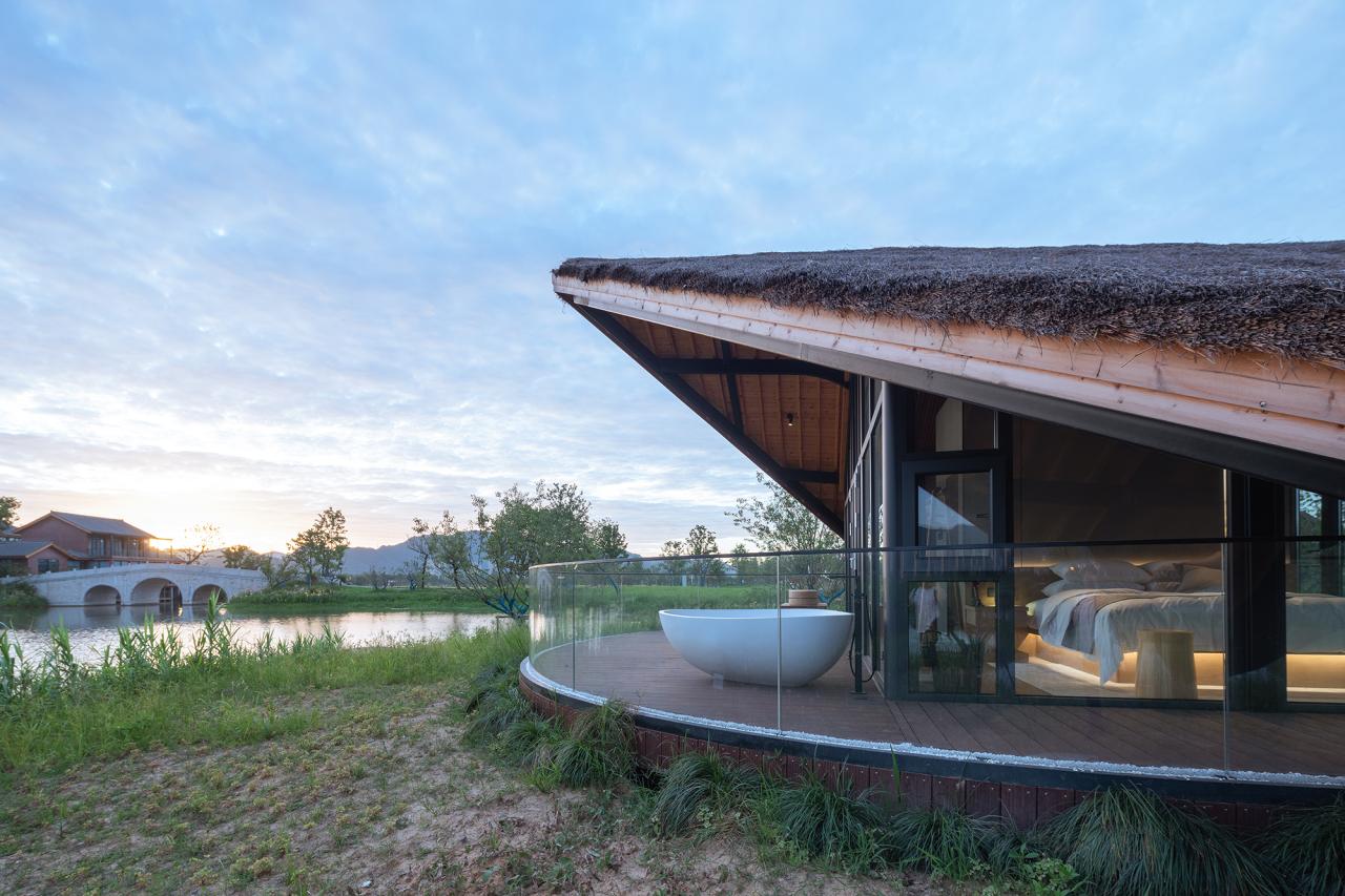 BIM建筑|富阳阳陂湖湿地生态酒店 / 尌林建筑