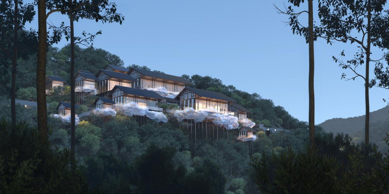 BIM建筑|雷山云屋：西江千户苗寨文化中心方案设计 / 外行建筑