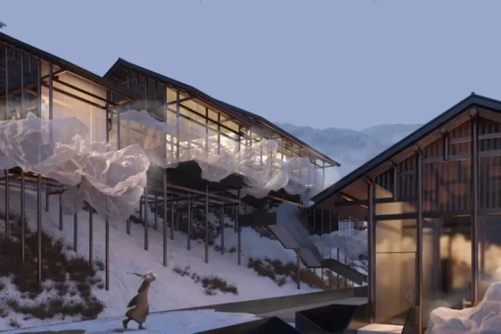 BIM建筑|雷山云屋：西江千户苗寨文化中心方案设计 / 外行建筑