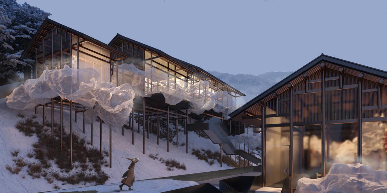 BIM建筑|雷山云屋：西江千户苗寨文化中心方案设计 / 外行建筑