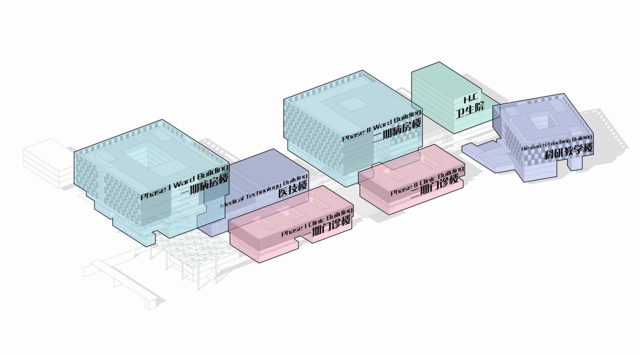 BIM建筑|福清市第二医院投标项目 / 山东省建筑设计研究院第六分院
