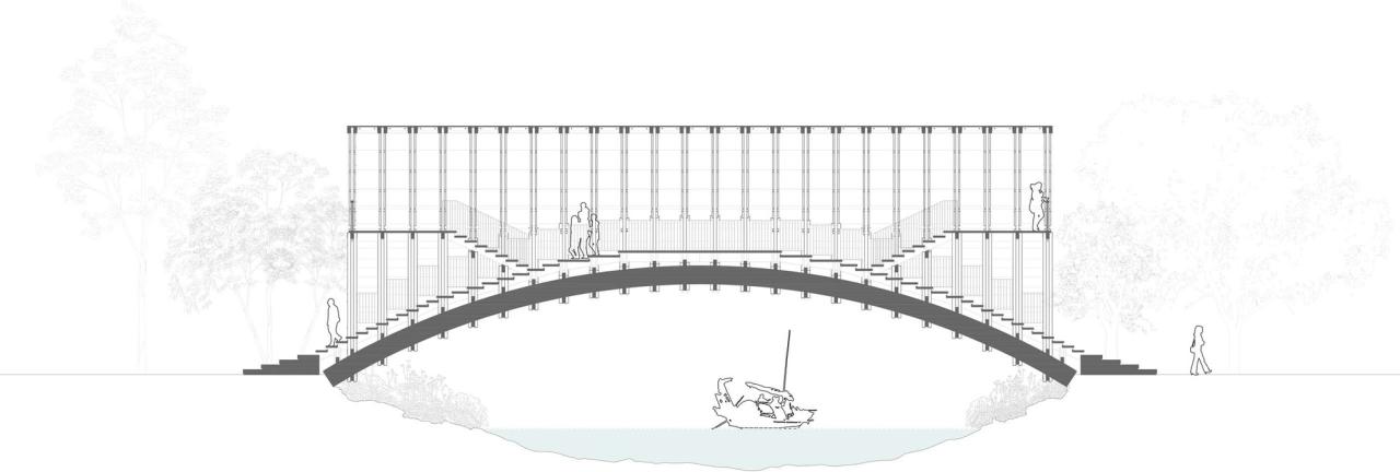 BIM建筑|古劳水乡木桥 / 罗宇杰工作室