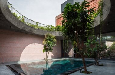 BIM建筑|23o5工作室在越南完成粉红房子-BIM建筑网