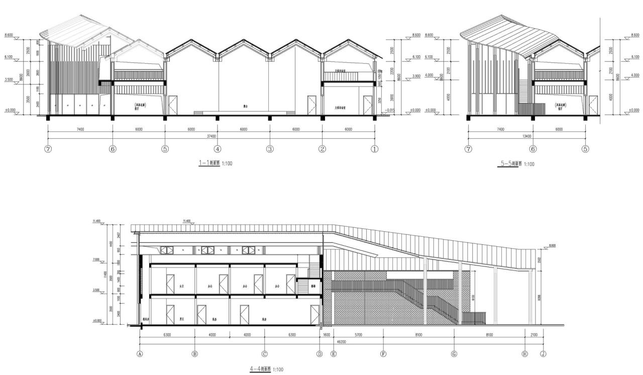 BIM建筑|小伍份村文化礼堂 / 园舍建筑景观