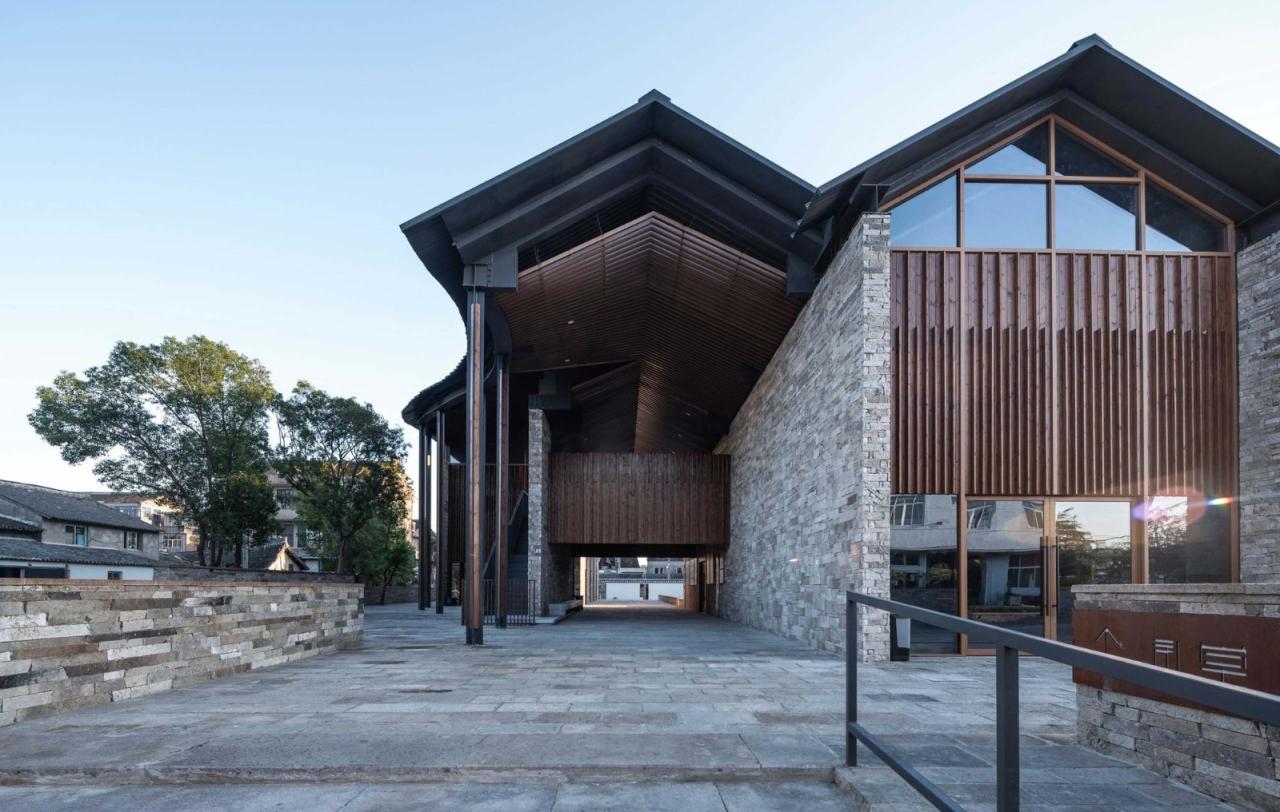 BIM建筑|小伍份村文化礼堂 / 园舍建筑景观