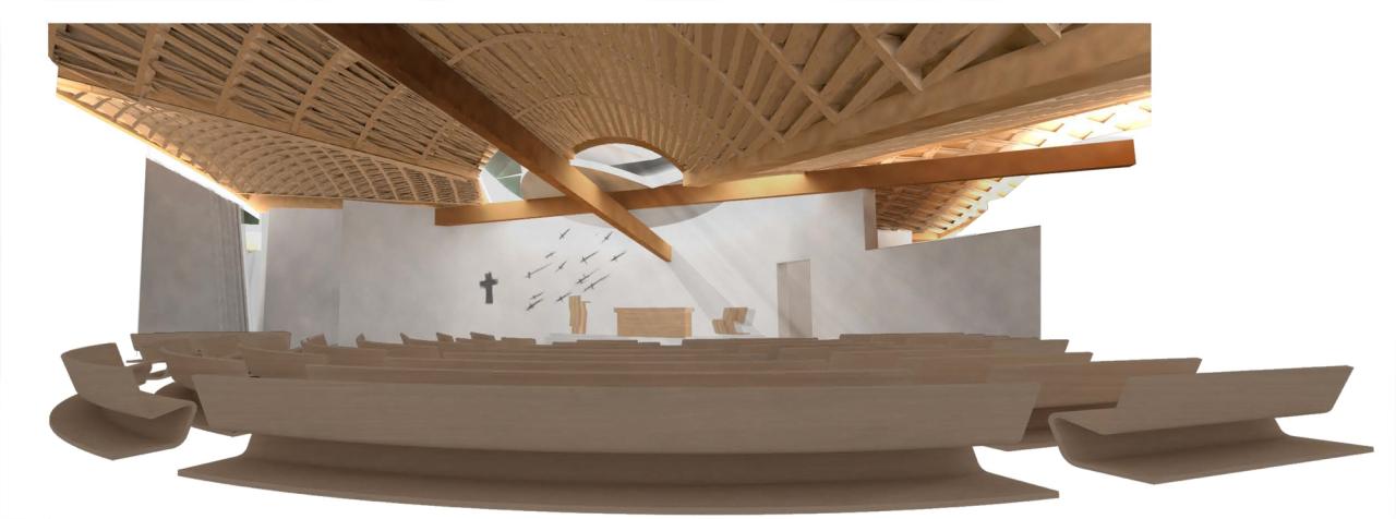 BIM建筑|悬挂式屋顶：教堂与教区综合体 / Miralles Tagliabue EMBT