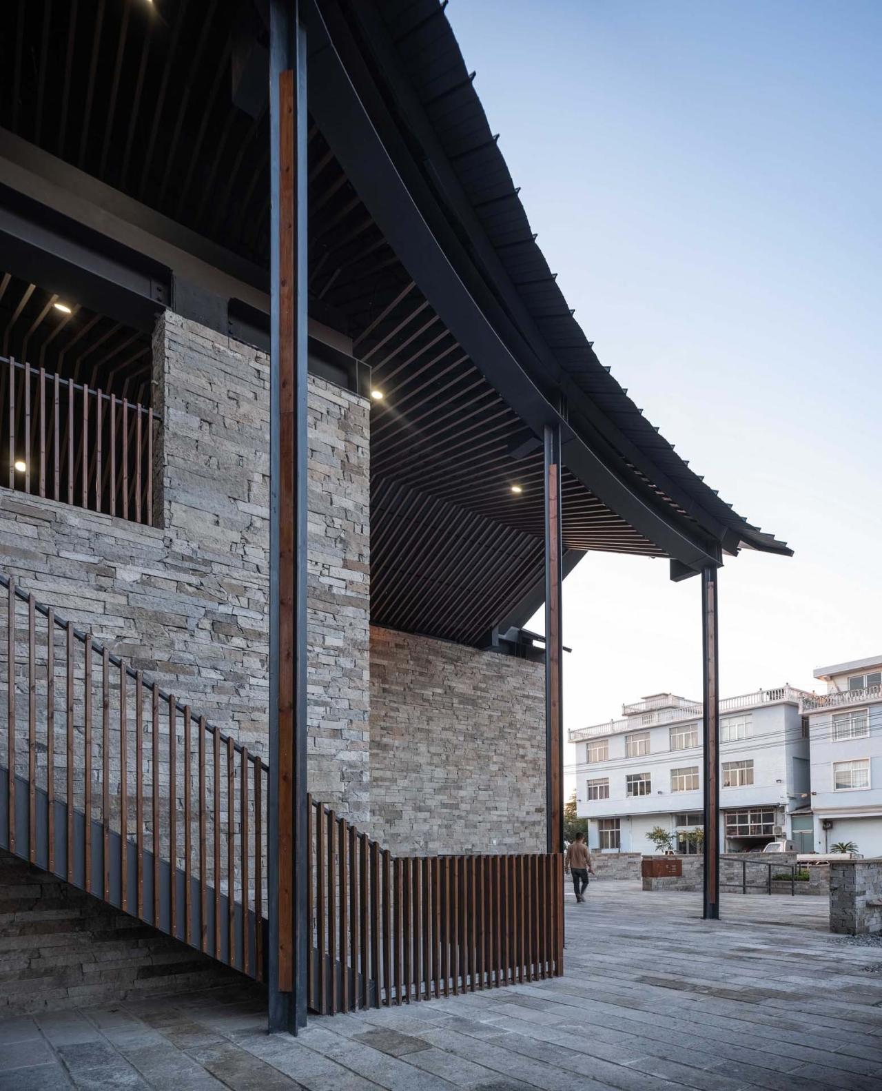 BIM建筑|小伍份村文化礼堂 / 园舍建筑景观