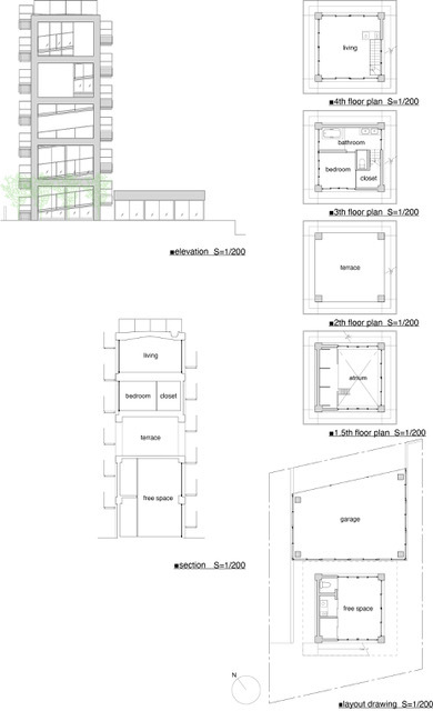 BIM建筑|坡道环绕建筑，鹄沼-Y之家/ KANIUE