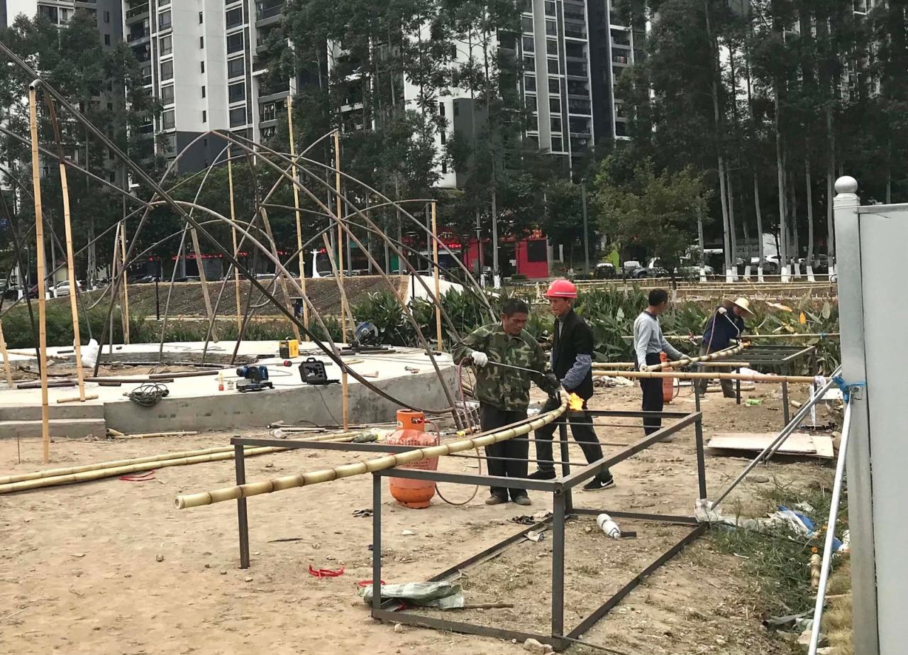 BIM建筑|花海竹亭，城市公园针灸式更新 / 竖梁社 + 华南理工大学建筑学院