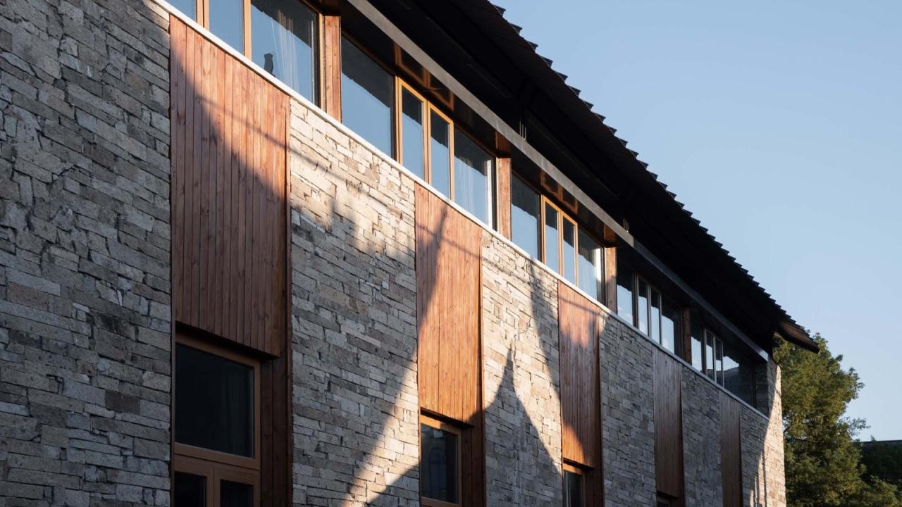 BIM建筑|小伍份村文化礼堂 / 园舍建筑景观