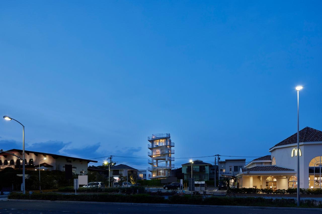 BIM建筑|坡道环绕建筑，鹄沼-Y之家/ KANIUE