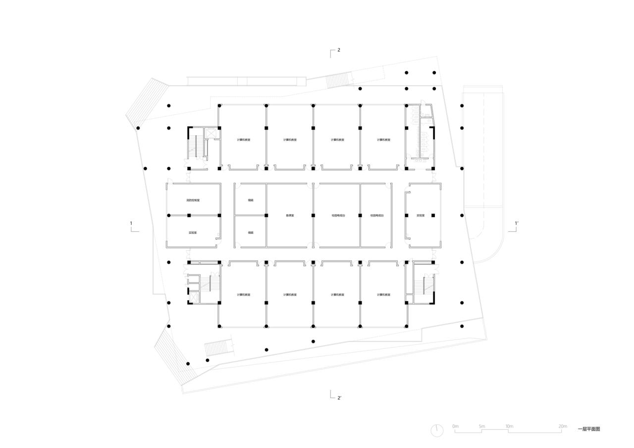 BIM建筑|宜黄一中综合楼 / 以靠建筑