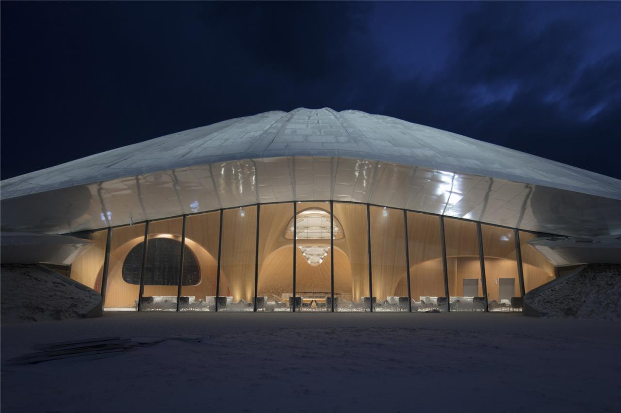 BIM建筑| 雪山下的帐篷 | MAD设计亚布力企业家论坛永久会址建成