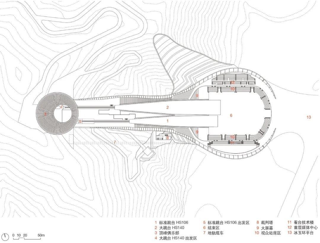 BIM建筑|国家跳台滑雪中心 / THAD 清华大学建筑设计研究院