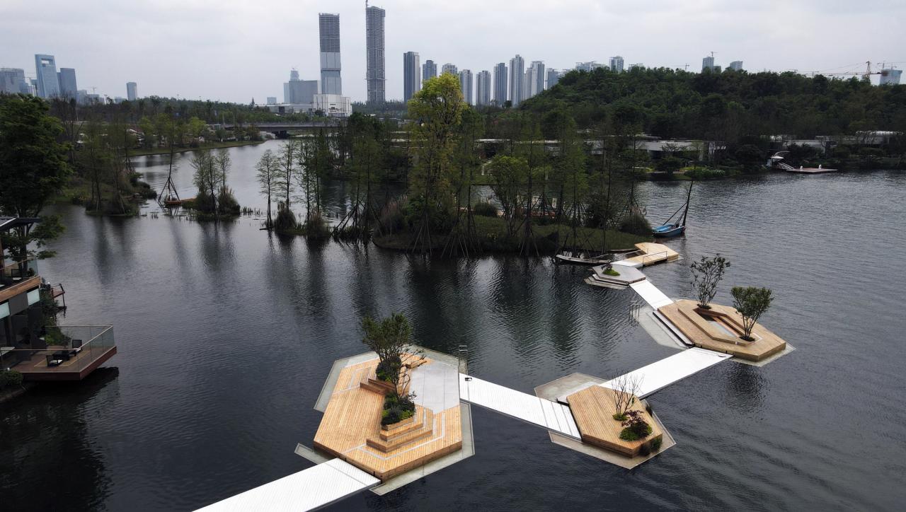 BIM建筑|成都麓湖天空浮岛 / unarchitecte