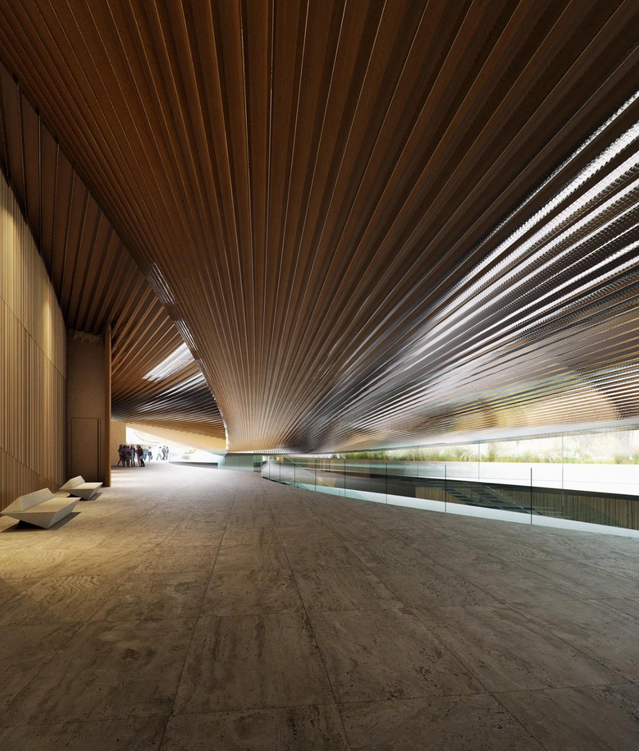 BIM建筑|陶片层层，‘欧洲电影中心CAMERIMAGE’竞赛方案 / 隈研吾事务所