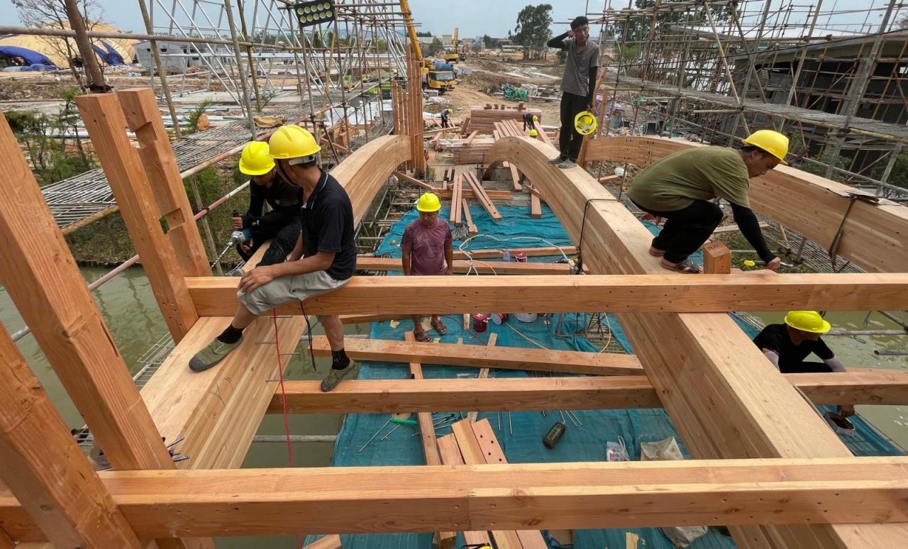 BIM建筑|古劳水乡木桥 / 罗宇杰工作室