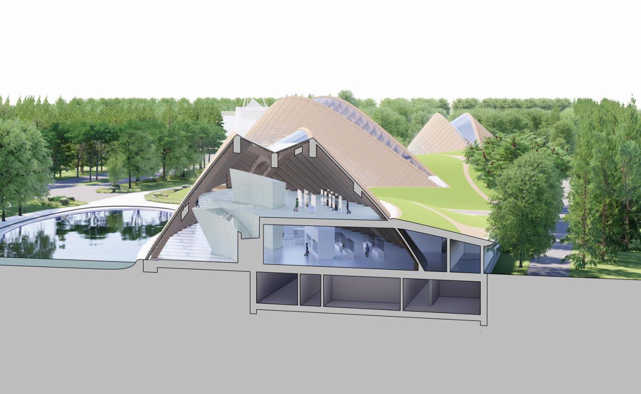 BIM建筑|三星堆博物馆新馆设计方案“三星堆之睛” / MAD