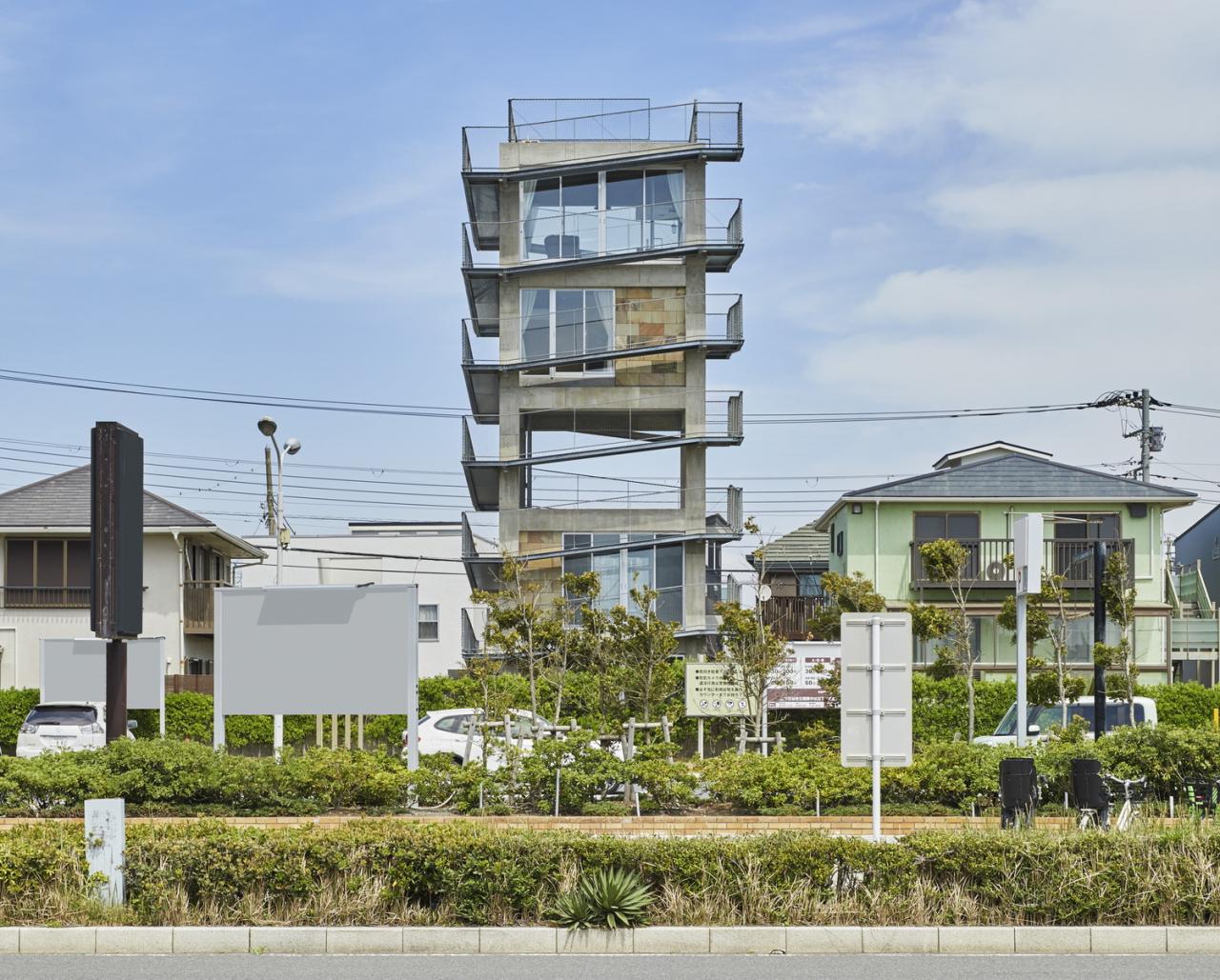 BIM建筑|坡道环绕建筑，鹄沼-Y之家/ KANIUE