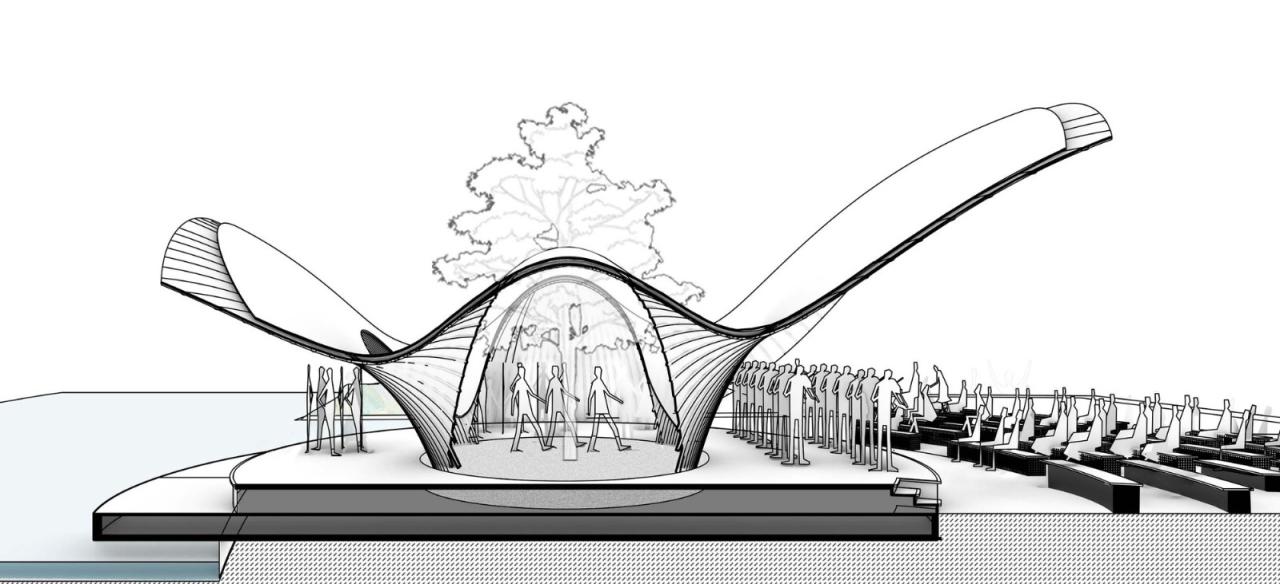 BIM建筑|花海竹亭，城市公园针灸式更新 / 竖梁社 + 华南理工大学建筑学院