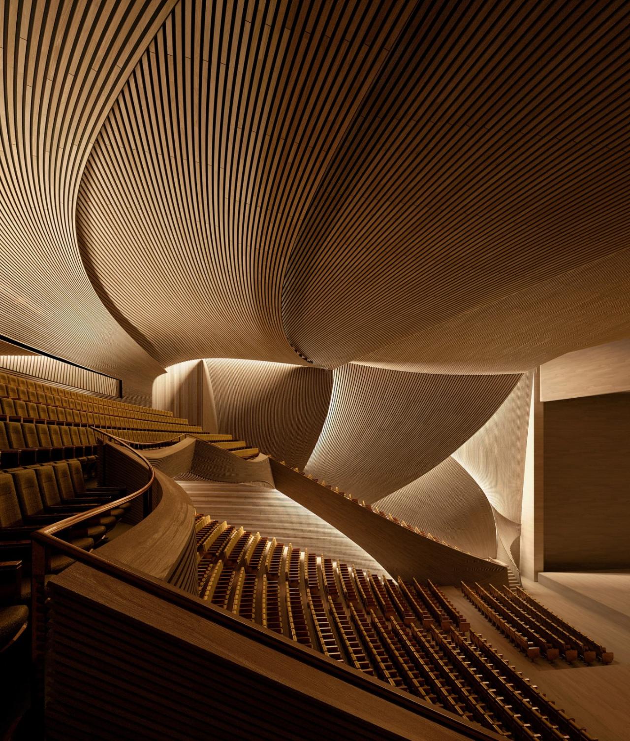 BIM建筑|陶片层层，‘欧洲电影中心CAMERIMAGE’竞赛方案 / 隈研吾事务所