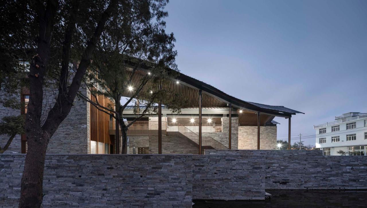 BIM建筑|小伍份村文化礼堂 / 园舍建筑景观