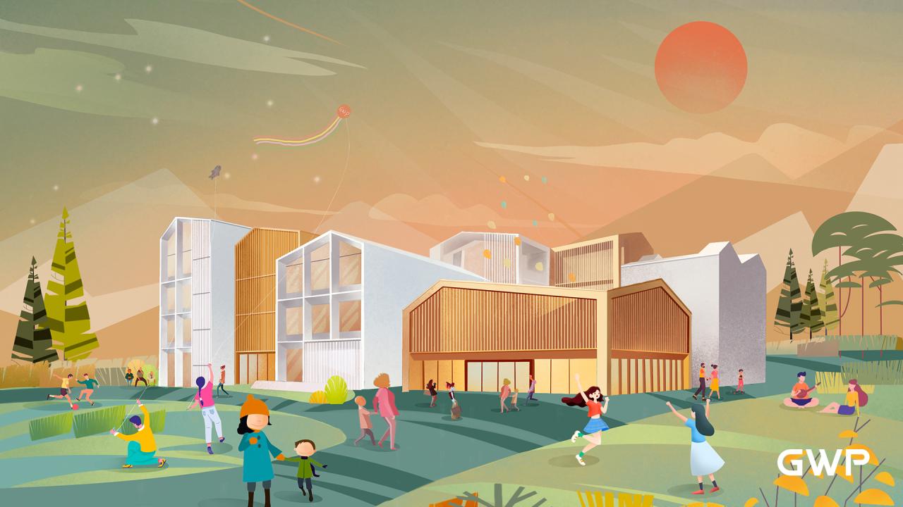 BIM建筑|临风展翼，载梦启航——临安风之谷国际营地 / GWP