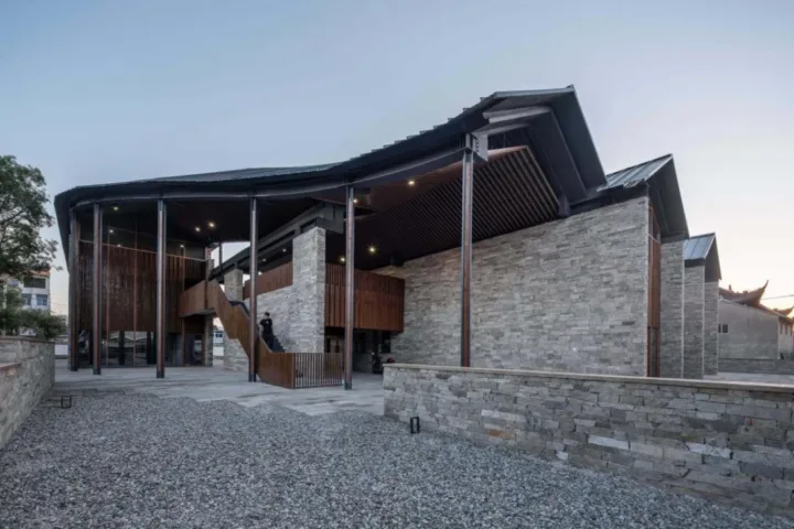 BIM建筑|小伍份村文化礼堂 / 园舍建筑景观