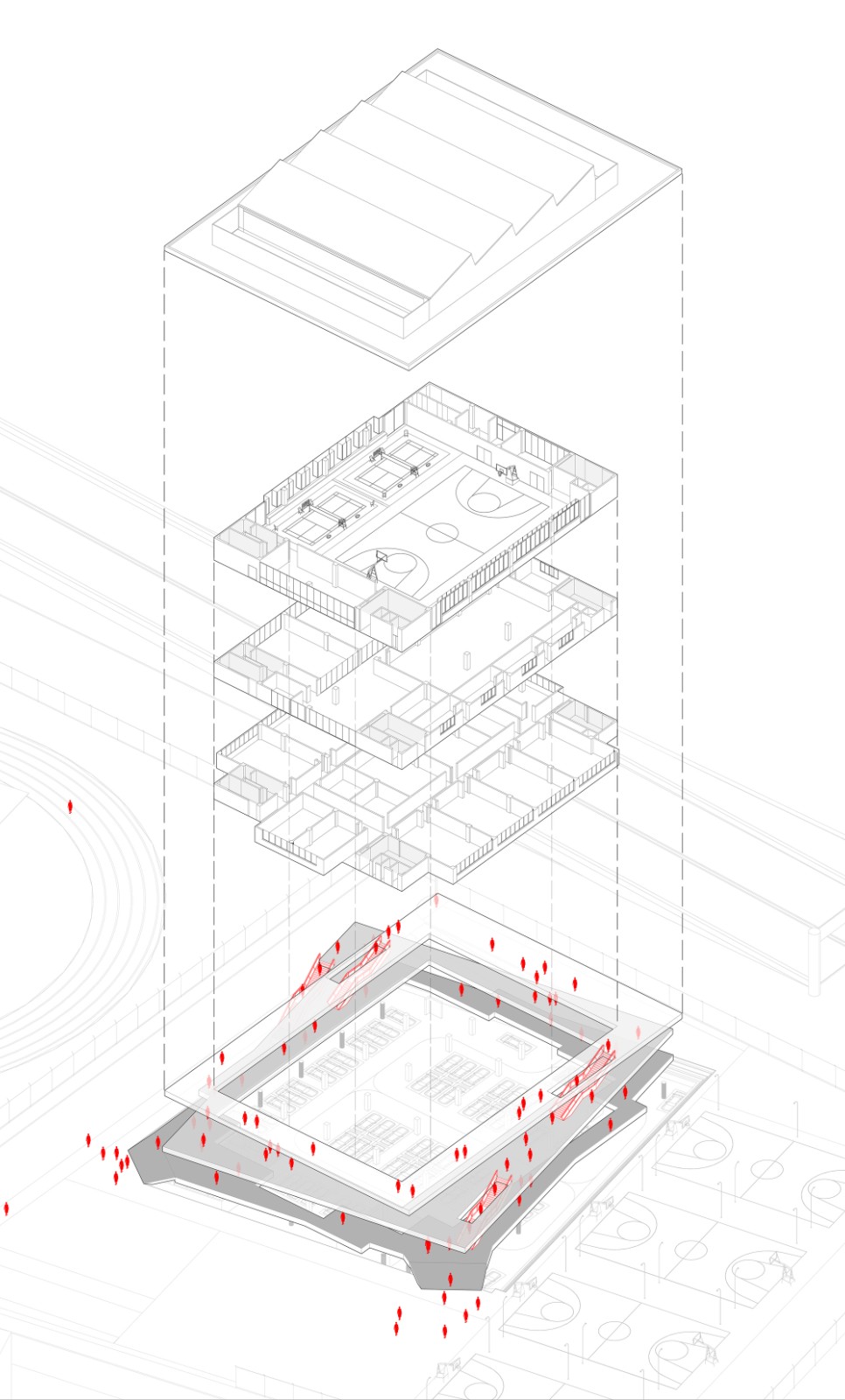 BIM建筑|宜黄一中综合楼 / 以靠建筑