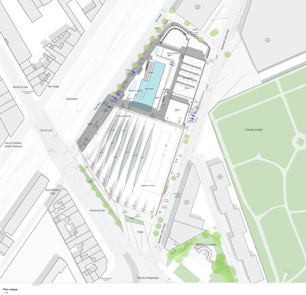 BIM建筑|波浪形屋面，UCPA大兰斯体育场 / Marc Mimram