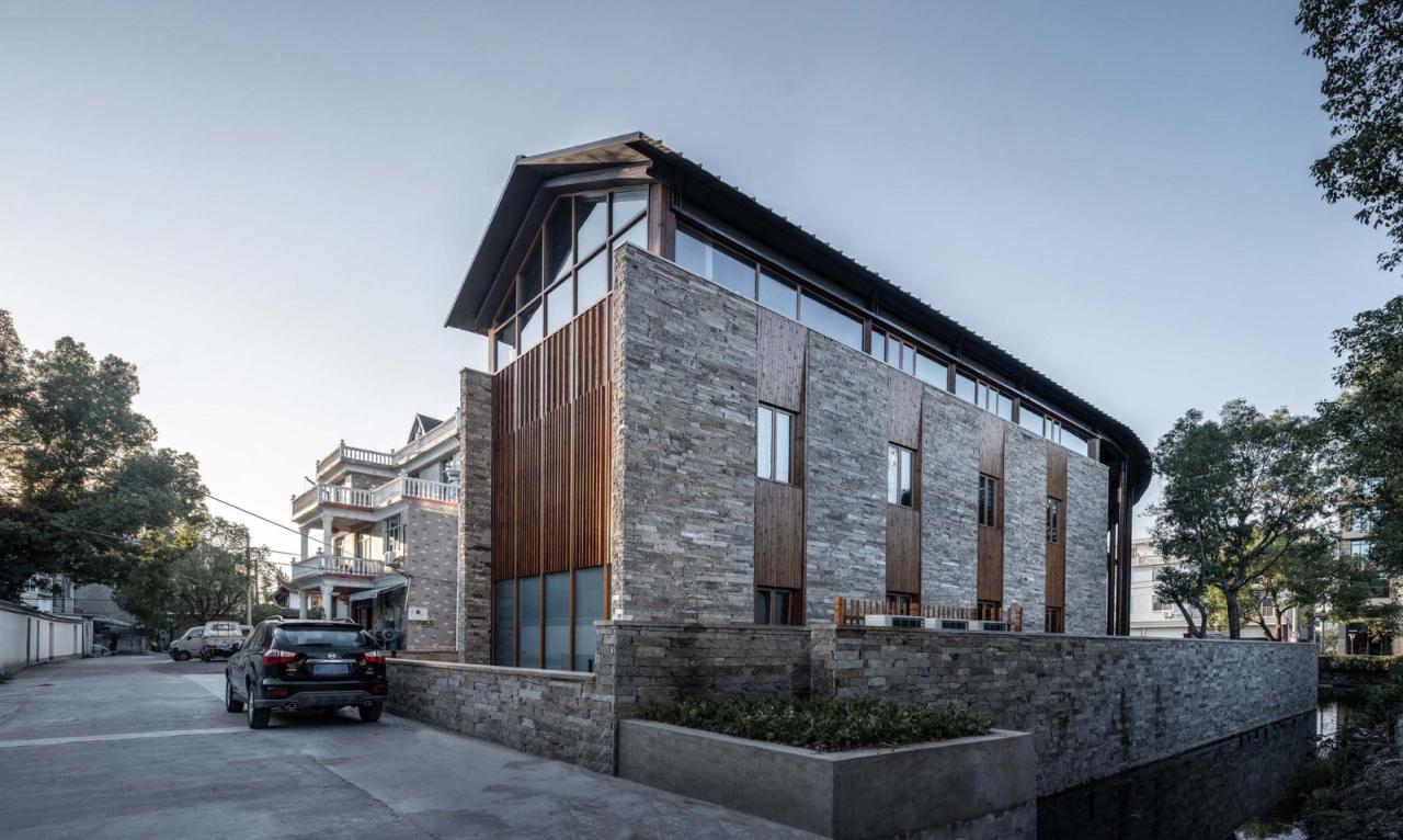 BIM建筑|小伍份村文化礼堂 / 园舍建筑景观