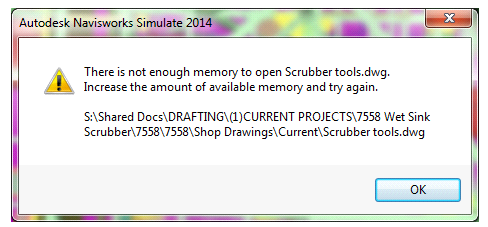 BIM技巧|navisworks爆内存了怎么办？在 Navisworks 中执行各种任务/进程时出现内存不足消息