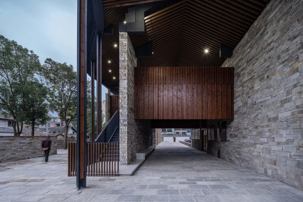 BIM建筑|小伍份村文化礼堂 / 园舍建筑景观