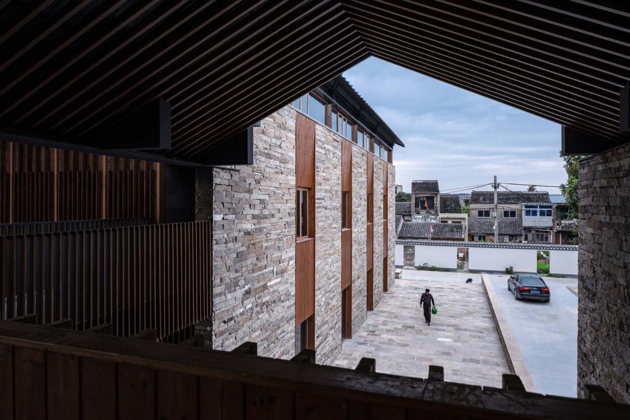 BIM建筑|小伍份村文化礼堂 / 园舍建筑景观