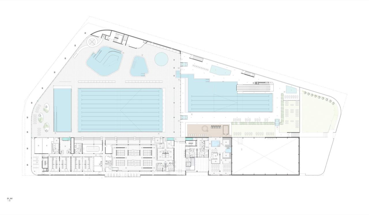 BIM建筑|波浪形屋面，UCPA大兰斯体育场 / Marc Mimram