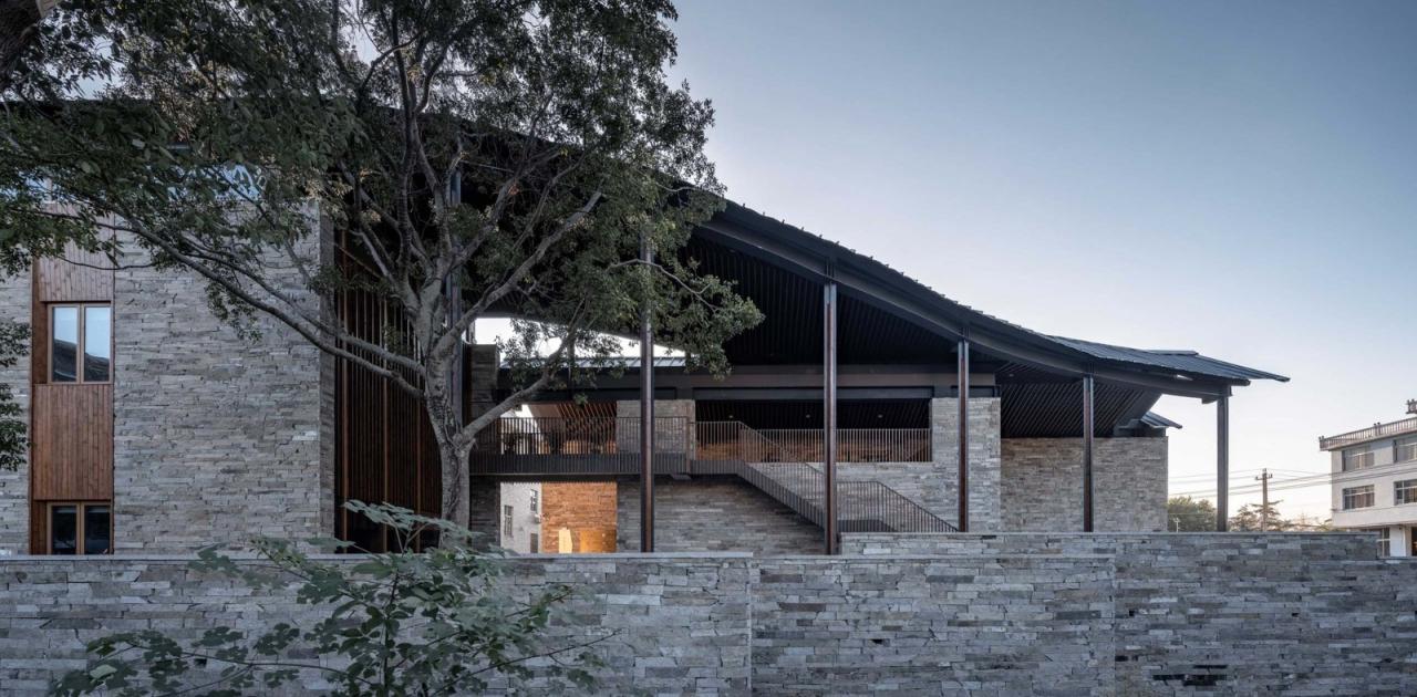 BIM建筑|小伍份村文化礼堂 / 园舍建筑景观