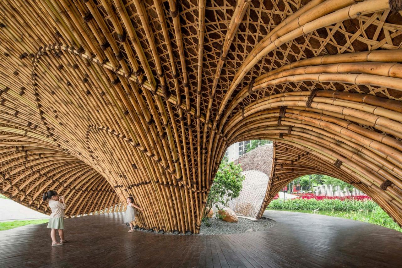 BIM建筑|花海竹亭，城市公园针灸式更新 / 竖梁社 + 华南理工大学建筑学院