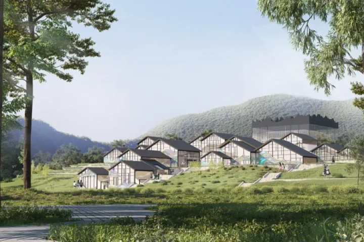 BIM建筑|林河陌影——仙市古镇活动综合体方案设计 / 外行建筑