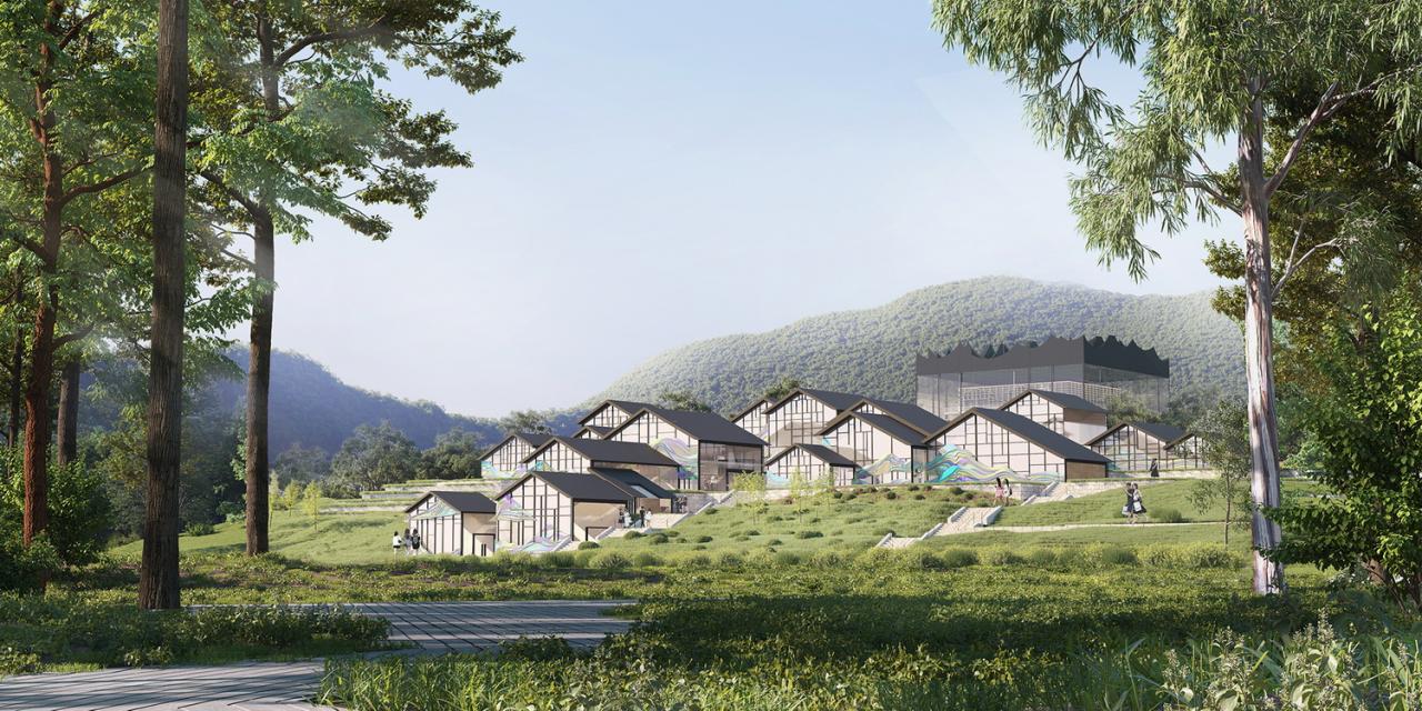 BIM建筑|林河陌影——仙市古镇活动综合体方案设计 / 外行建筑